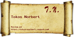 Tokos Norbert névjegykártya